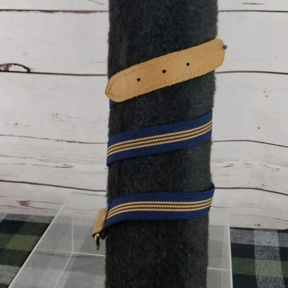 Fox Brand Boys Blue Brown School Church‎ Striped Elastic Belt